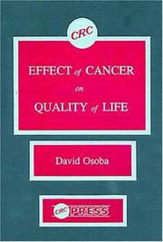 Cover of: Effect of cancer on quality of life