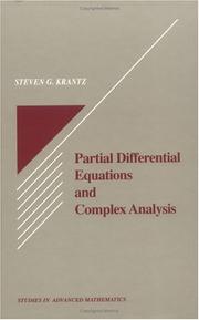 Cover of: Partial differential equations and complex analysis
