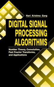 Cover of: Digital signal processing algorithms by Hari Krishna Garg