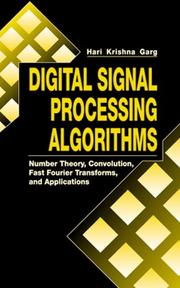 Cover of: Digital signal processing algorithms: number theory, convolution, fast fourier transforms, and applications