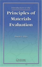 Cover of: Introduction to the Principles of Materials Evaluation