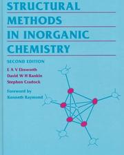 Structural methods in inorganic chemistry by E. A. V. Ebsworth | Open ...