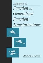 Cover of: Handbook of function and generalized function transformations