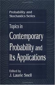 Cover of: Topics in contemporary probability and its applications by edited by J. Laurie Snell.