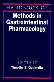 Cover of: Handbook of methods in gastrointestinal pharmacology