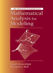 Cover of: Mathematical analysis for modeling