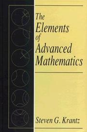 Cover of: The elements of advanced mathematics