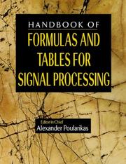 Cover of: The handbook of formulas and tables for signal processing
