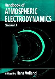 Cover of: Handbook of Atmospheric Electrodynamics, Volume I