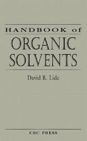 Cover of: Handbook of organic solvents