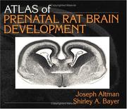 Cover of: Atlas of prenatal rat brain development by Joseph Altman