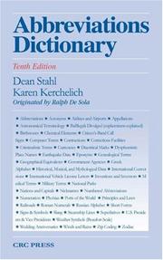 Cover of: Abbreviations dictionary by Dean Stahl