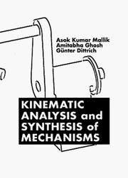 Cover of: Kinematic analysis and synthesis of mechanisms