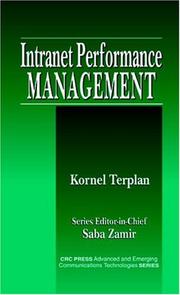 Cover of: Intranet Performance Management (The Crc Press Advanced and Emerging Communications Technologies Series) by Kornel Terplan