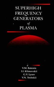 Cover of: Superhigh frequency generators of plasma by V.M. Batenin ... [et al.].