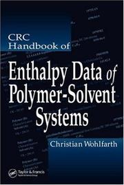 Cover of: CRC handbook of enthalpy data of polymer-solvent systems by C. Wohlfarth