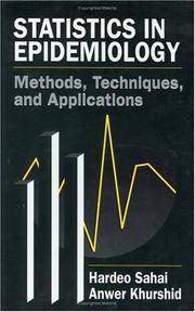 Cover of: Statistics in Epidemiology: Methods, Techniques and Applications