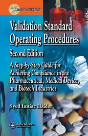 Cover of: Validation standard operating procedures | Syed Imtiaz Haider