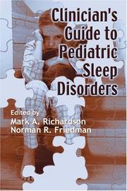 Cover of: Clinician's Guide to Pediatric Sleep Disorders