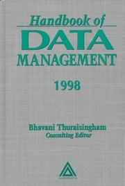 Cover of: Handbook of data management