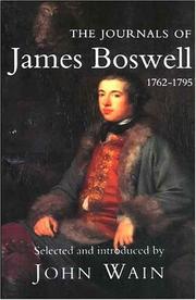Cover of: The Journals of James Boswell: 1762-1795