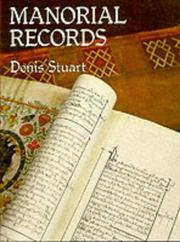 Cover of: Manorial Records