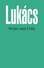Cover of: Writer and Critic by György Lukács