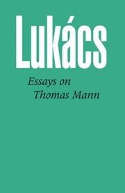 Cover of: Essays on Thomas Mann