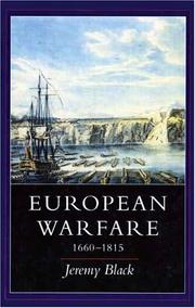 Cover of: European warfare, 1660-1815 by Jeremy Black