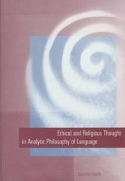 Cover of: Ethical and religious thought in analytic philosophy of language