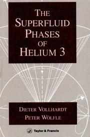 Cover of: The superfluid phases of helium 3 by Dieter Vollhardt