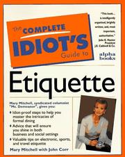 Cover of: Complete Idiot's Guide to Everyday Etiquette (The Complete Idiot's Guide) by TBD, TBD