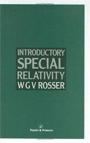 Cover of: Introductory special relativity by W. G. V. Rosser