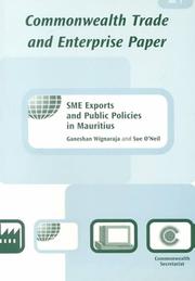 Cover of: SME exports and public policies in Mauritius