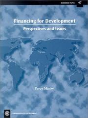 Cover of: Financing for development: perspectives and issues