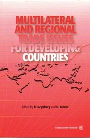 Cover of: Multilateral and regional trade issues for developing countries by [edited by R. Grynberg and E. Turner].