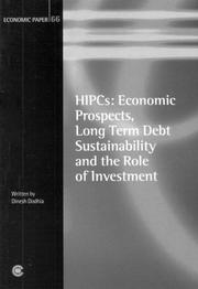 Cover of: HIPC: Economic Prospects, Long-term Debt Sustainability and the Role of Investment: Economic Paper 66 (Economic Paper Series)