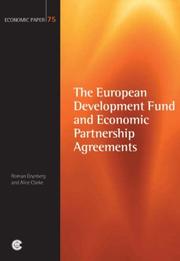 European development fund and economic partnership agreements by Roman Grynberg