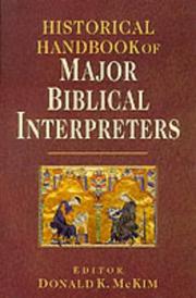 Cover of: Historical handbook of major biblical interpreters