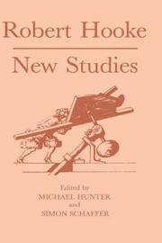 Cover of: Robert Hooke: New Studies
