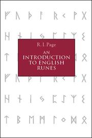 An introduction to English runes by Page, R. I.