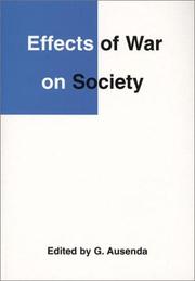 Cover of: Effects of war on society