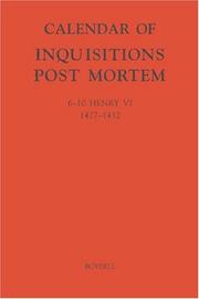 Cover of: Calendar of Inquisitions Post-Mortem and other Analogous Documents preserved in the Public Record Office XXIII: 6-10 Henry VI (1427-1432) (Public Record Office: Calendar of Inquisitions Post-Mortem)