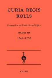 Cover of: Curia regis rolls