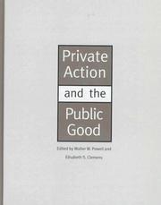 Cover of: Private action and the public good