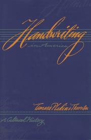 Cover of: Handwriting in America by Tamara Plakins Thornton