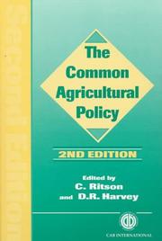 Common Agricultural Policy by D. R. Harvey