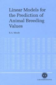 Cover of: Linear models for the prediction of animal breeding values