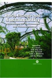 Cover of: Rural change and sustainability: agriculture, the environment and communities
