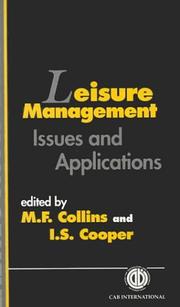 Cover of: Leisure management: issues and applications